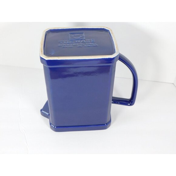 Roshco Tile Ware Collection Blue Ceramic Pitcher White Citrus Fruit Tile Accent - Picture 12 of 16